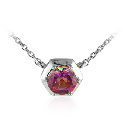 Collana in argento con Topazio Mistico Crepuscolo