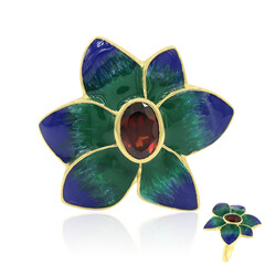 Anello in argento con Granato Mozambico