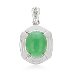 Ciondolo in argento con Crisoprasio Imperiale