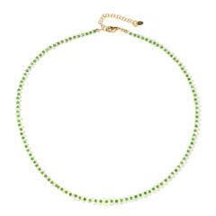 Collana in argento con Diopside Russo