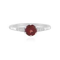 Anello in argento con Granato Mozambico