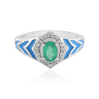Anello in argento con Smeraldo Colombiano