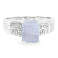 Anello da uomo in argento con Agata Blue Lace