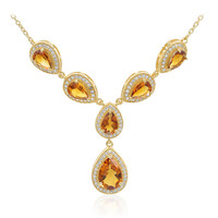 Collana in argento con Citrino Madeira