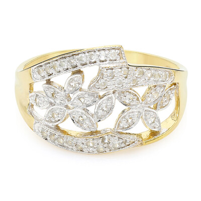 Anello placcato in oro con Zircone