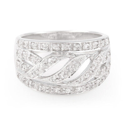 Anello in argento con Zaffiro Bianco