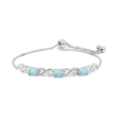 Bracciale in argento con Opale Blu Caraibico
