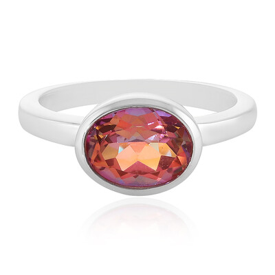 Anello in argento con Topazio Fiore di Loto