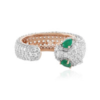 Anello in argento con Onice Verde