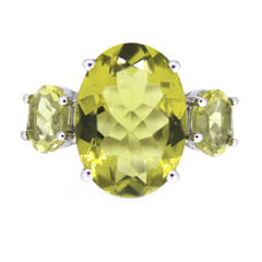 Anello in argento con Quarzo Ouro Verde