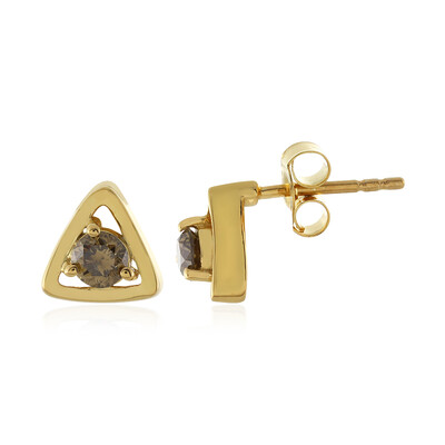 Orecchini in argento con Diamante Champagne I3