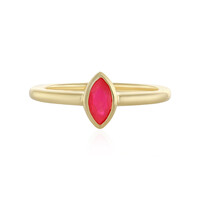 Anello in argento con Opale Rosa dell'Etiopia