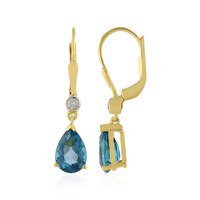 Orecchini in argento con Topazio Blu Londra