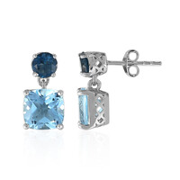 Orecchini in argento con Topazio Blu Cielo