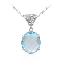 Collana in argento con Topazio Blu Cielo
