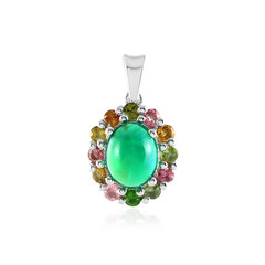Ciondolo in argento con Opale Verde dell'Etiopia