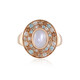 Anello in argento con Pietra di Luna Bianca (KM by Juwelo)