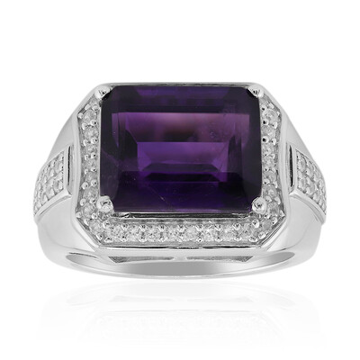 Anello in argento con Ametista Zambiana