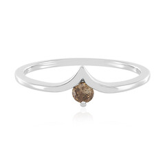 Anello in argento con Diamante Cioccolato I3
