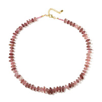 Collana in argento con Quarzo Fragola