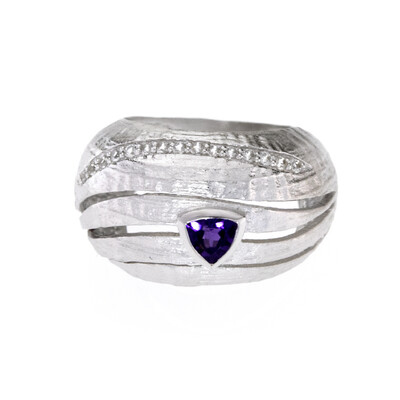 Anello in argento con Ametista Zambiana