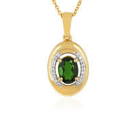 Collana in argento con Diopside Russo
