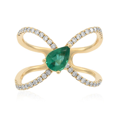Anello in oro con Smeraldo Zambia AAA (CIRARI)
