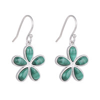 Orecchini in argento con Malachite