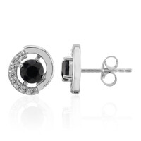 Orecchini in argento con Zaffiro Nero