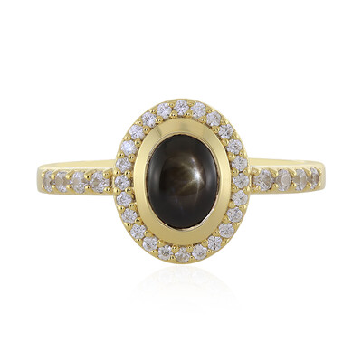 Anello in argento con Zaffiro Stellato Nero
