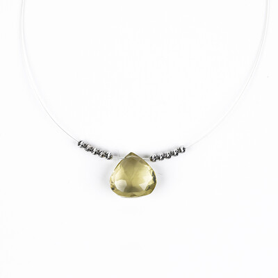 Collana in argento con Quarzo Limone