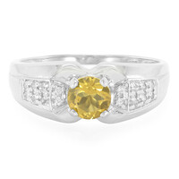 Anello da uomo in argento con Quarzo Champagne