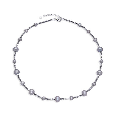 Collana in argento con Perla d'Acqua Dolce Argentata