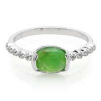 Anello in argento con Crisoprasio Imperiale