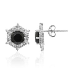 Orecchini in argento con Spinello Nero