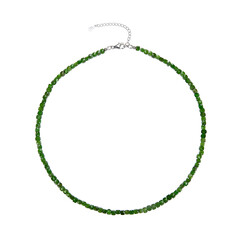 Collana in argento con Diopside Russo