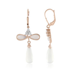 Orecchini in argento con Calcedonio Bianco (KM by Juwelo)