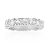 Anello in argento con Topazio Bianco