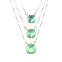 Collana in argento con Fluorite Verde
