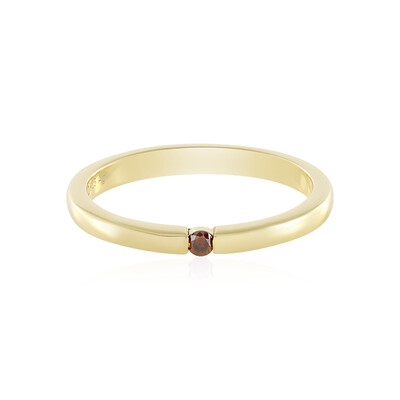 Anello in argento con Diamante Rosso I2