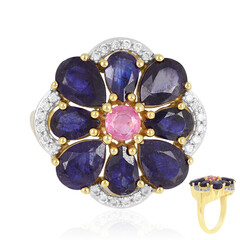 Anello in argento con Zaffiro Blu del Madagascar