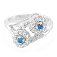 Anello in argento con Apatite Blu Neon