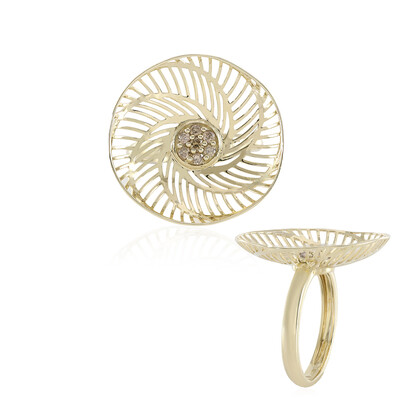 Anello in oro con Diamante Champagne I2 (Ornaments by de Melo)