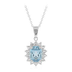 Collana in argento con Topazio Blu Cielo