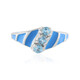 Anello in argento con Topazio Blu Svizzero