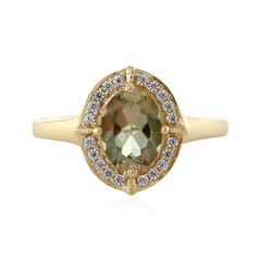Anello in oro con Pietra del Sole dell'Oregon