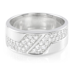 Anello in argento con Zaffiro Bianco