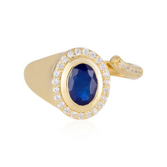 Anello in argento con Spinello Blu Royal