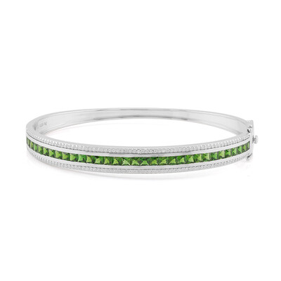 Bracciale in argento con Diopside Russo