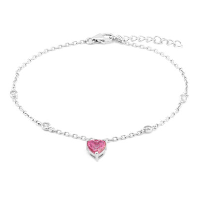 Bracciale in argento con Topazio Rosa